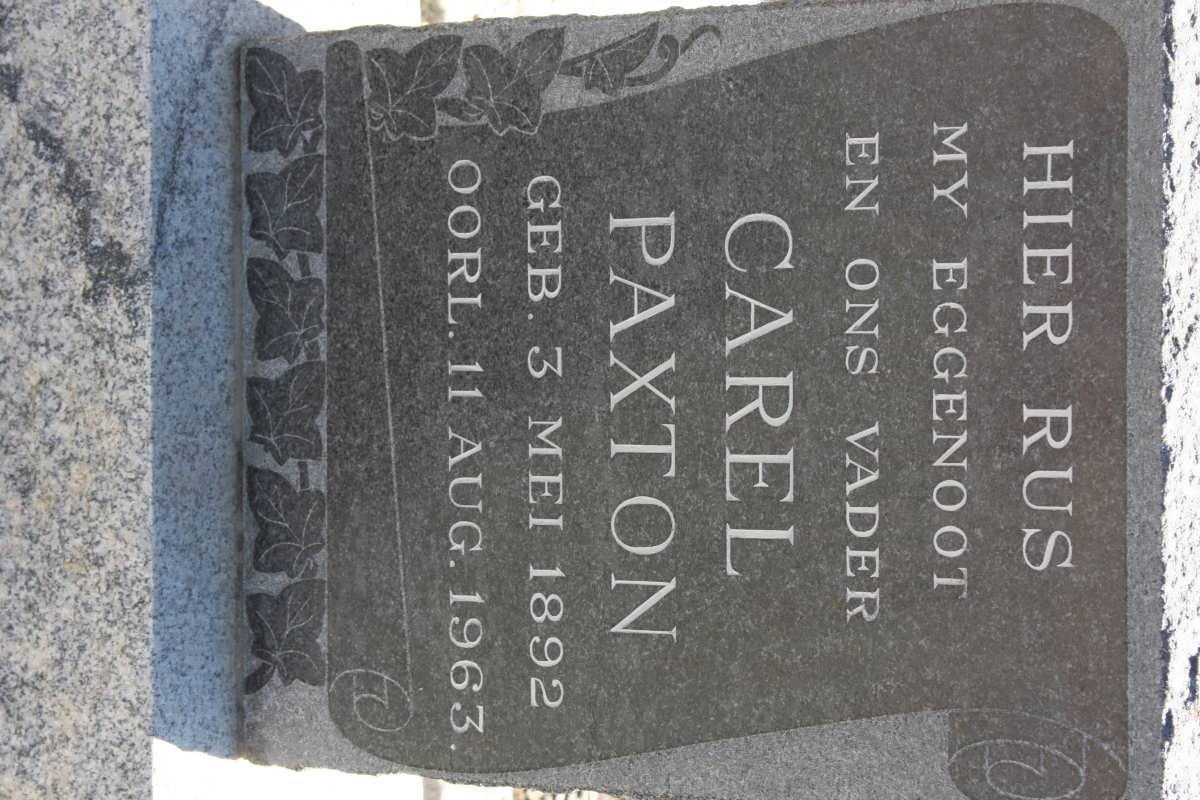 PAXTON Carel 1892-1963