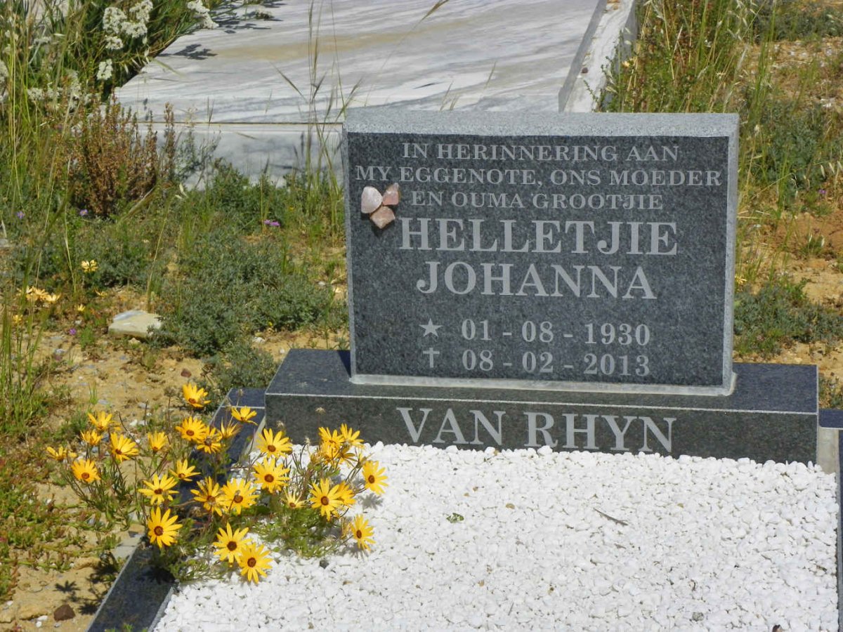 RHYN Helletjie Johanna, van 1930-2013
