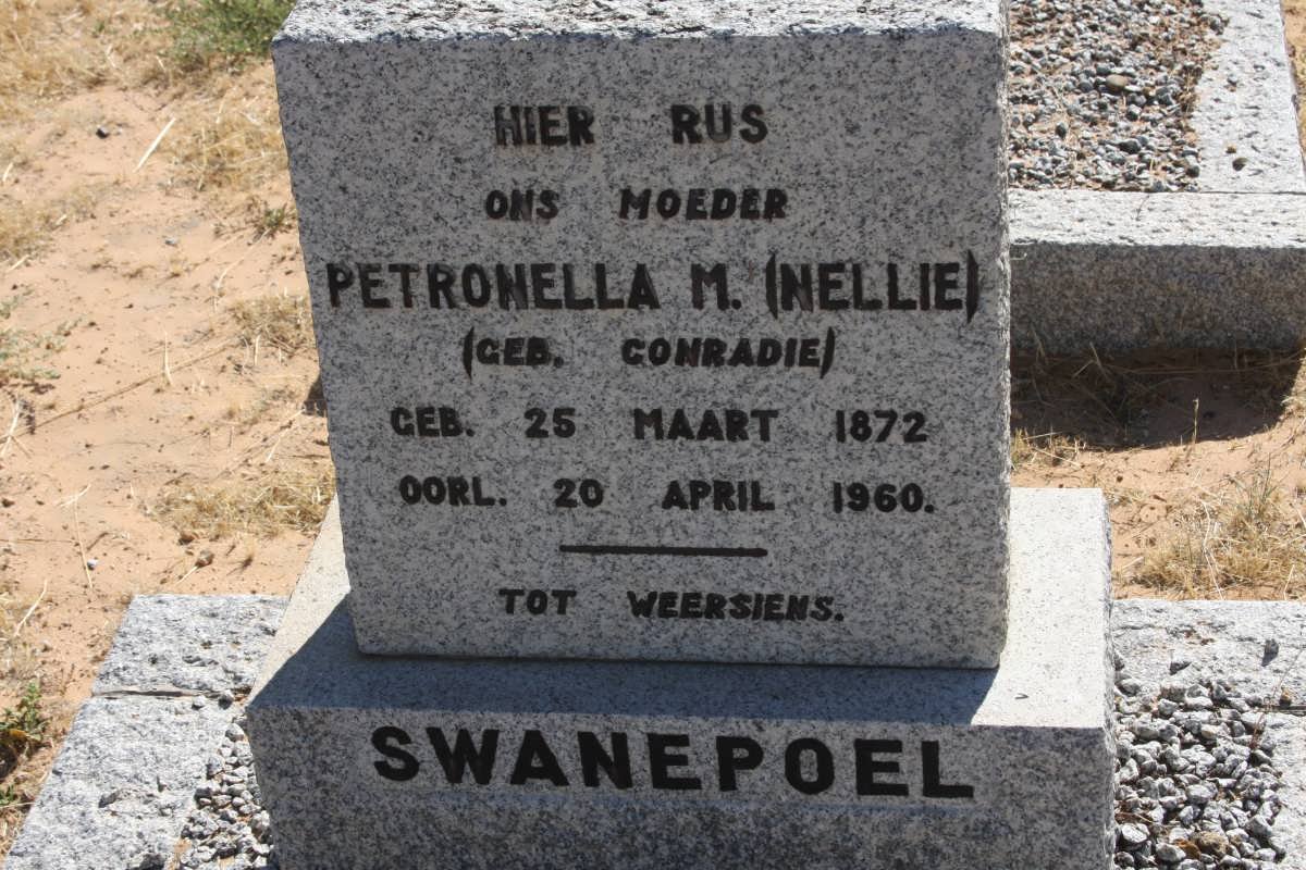 SWANEPOEL Petronella M. nee CONRADIE 1872-1960
