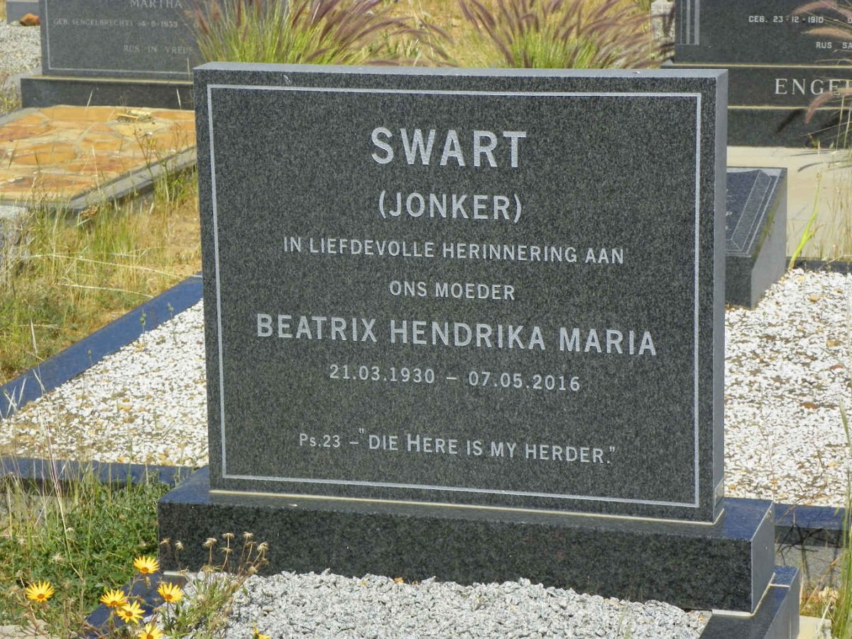 SWART Beatrix Hendrika Maria nee JONKER 1930-2016