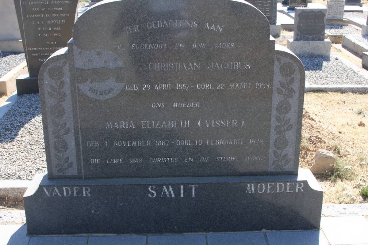 SMIT Christiaan Jacobus 1887-1959 &amp; Maria Elizabeth VISSER 1887-1974