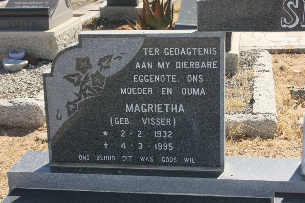 SMIT Magrietha nee VISSER 1932-1995