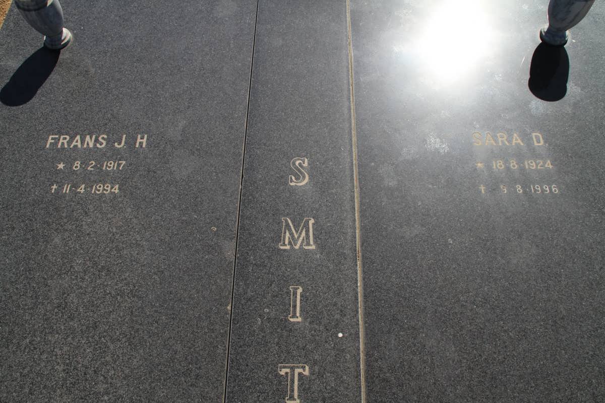 SMIT Frans J.H. 1917-1994 &amp; Sara D. 1924-1996