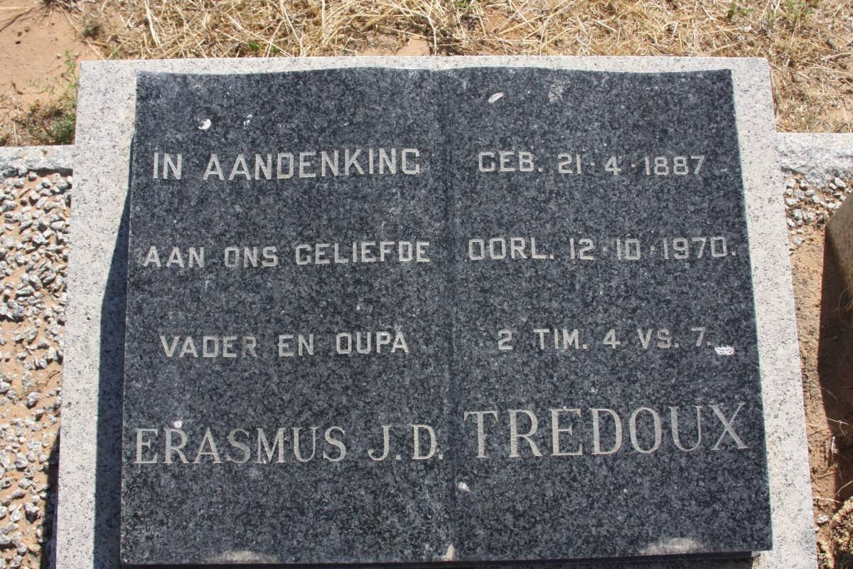 TREDOUX Erasmus J.D. 1887-1970
