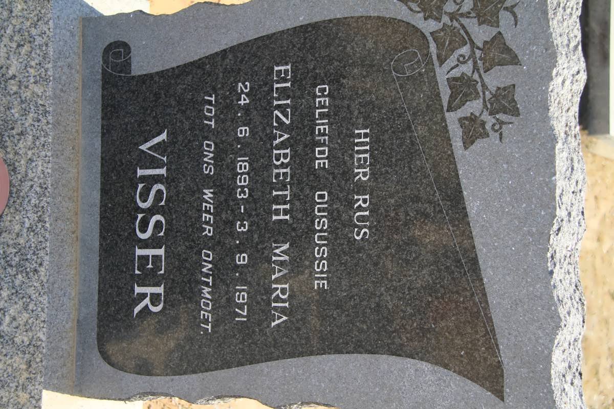 VISSER Elizabeth Maria 1893-1971
