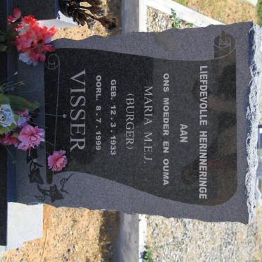 VISSER Maria M.E.J. nee BURGER 1933-1999