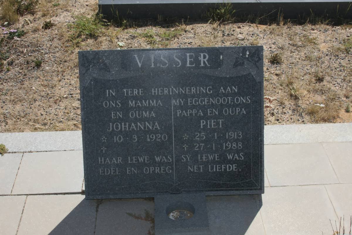 VISSER Piet 1913-1988 &amp; Johanna 1920-