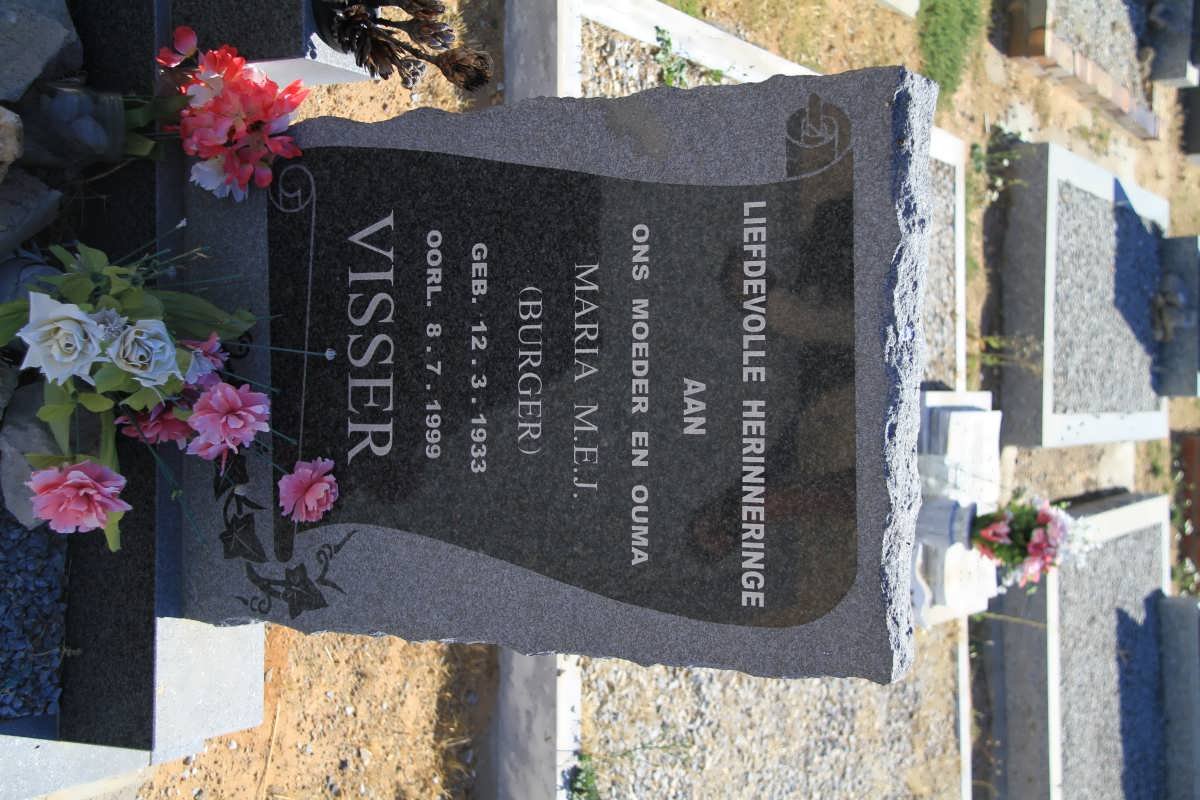 VISSER Maria M.E.J. nee BURGER 1933-1999