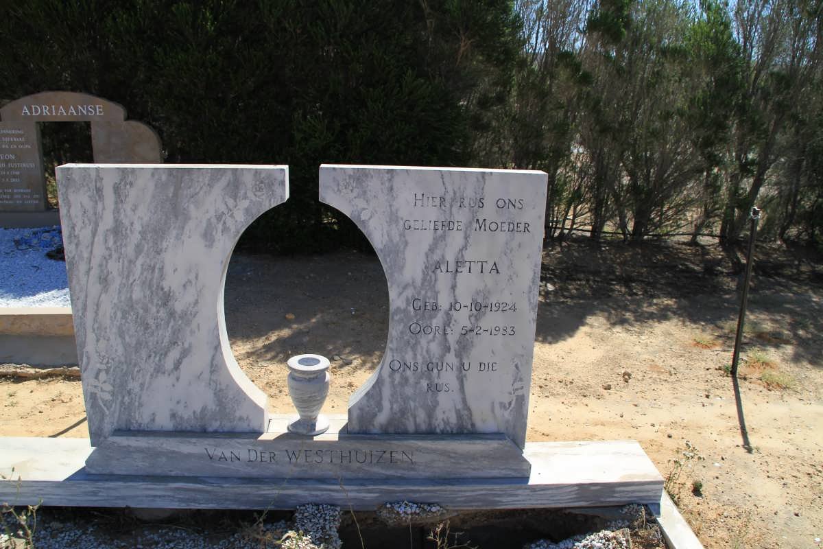 WESTHUIZEN Aletta, van der 1924-1983