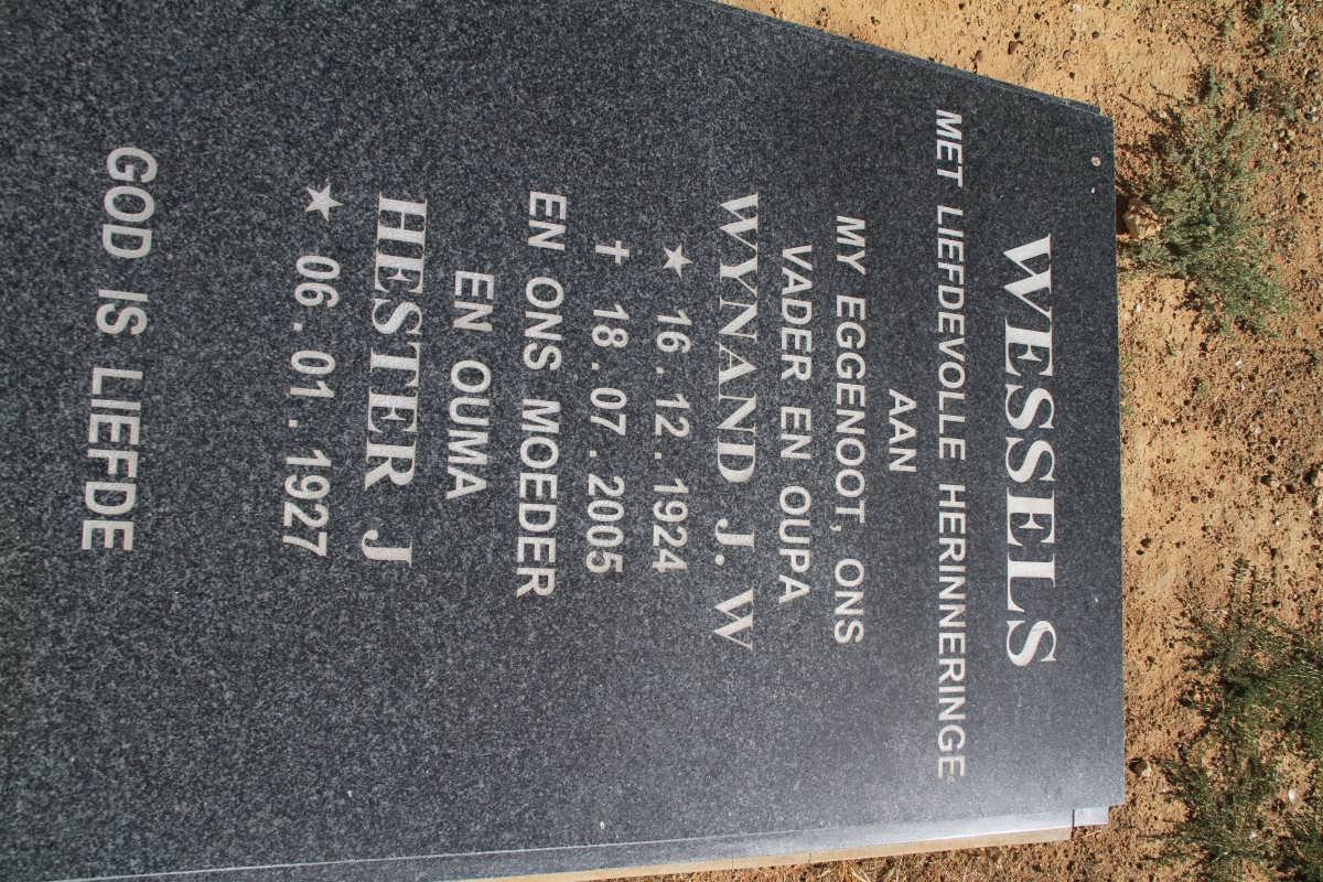 WESSELS Wynand J.W. 1924-2005 &amp; Hester J. 1927-