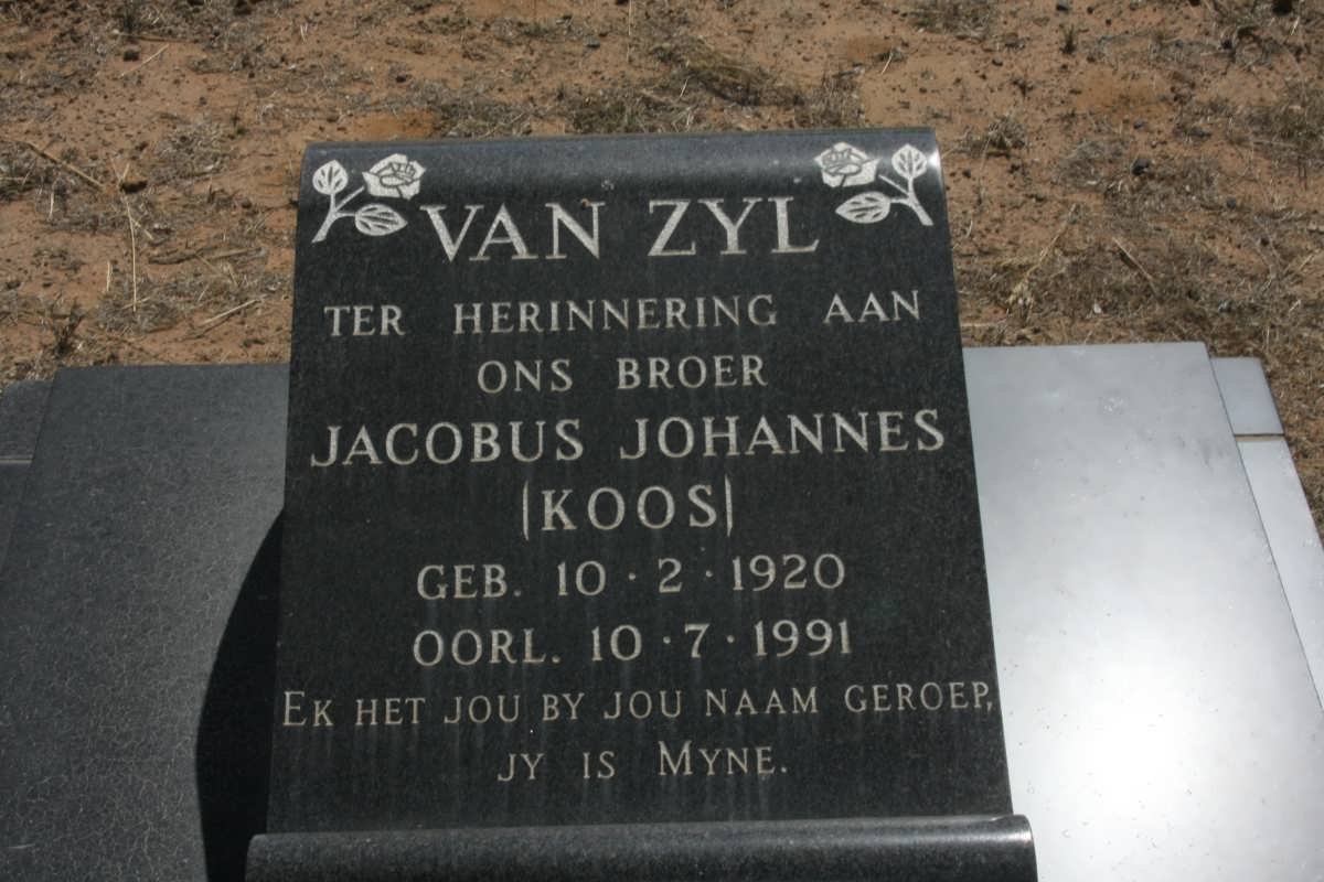 ZYL Jacobus Johannes, van 1920-1991