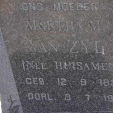 ZYL Martha M., van nee HUISAMEN 1882-1968