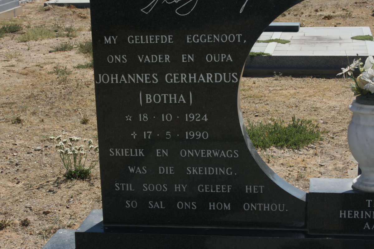 ZANDBERG Johannes Gerhardus 1924-1990