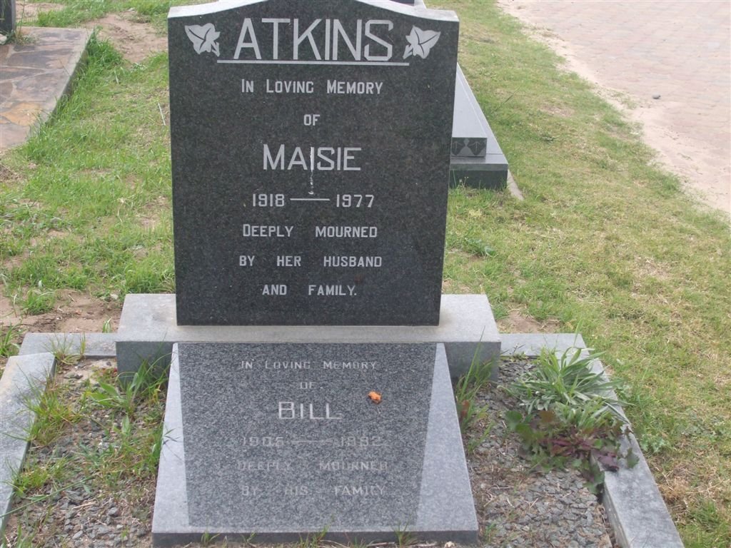 ATKINS Bill 1??5-19?2 &amp; Maisie 1918-1977