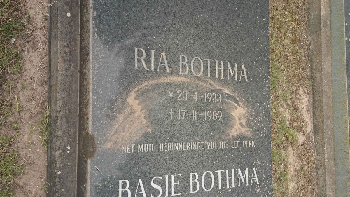 BOTHMA Basie 1932-2014 &amp; Ria 1933-1989