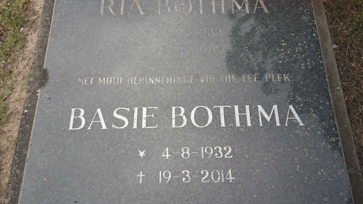 BOTHMA Basie 1932-2014 &amp; Ria 1933-1989