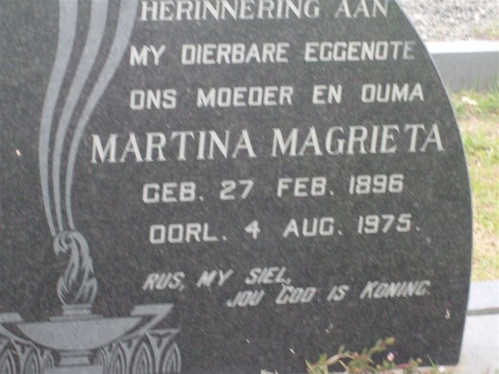 BOTHA Martina Magrieta 1896-1975