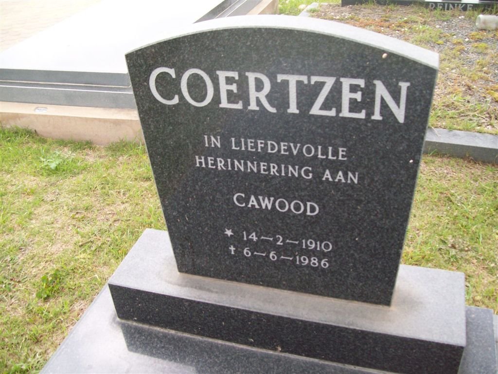COERTZEN Cawood 1910-1986