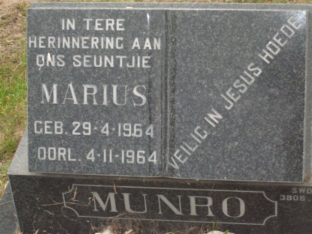 MUNRO Marius 1964-1964