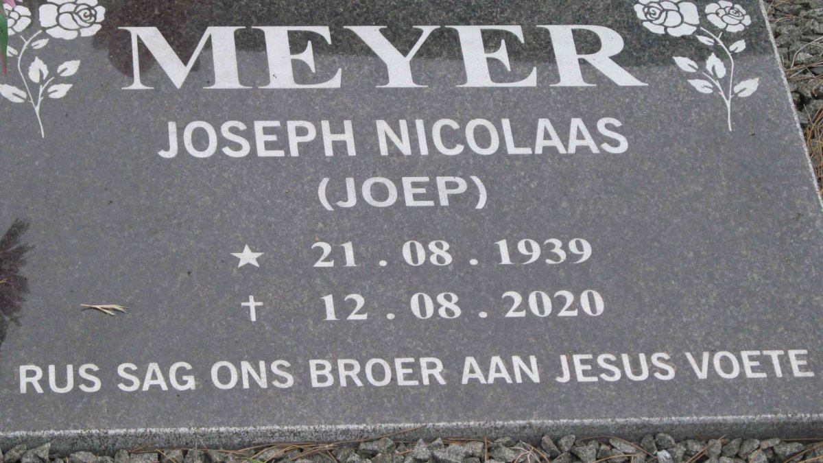 MEYER Joseph Nicolaas 1939-2020