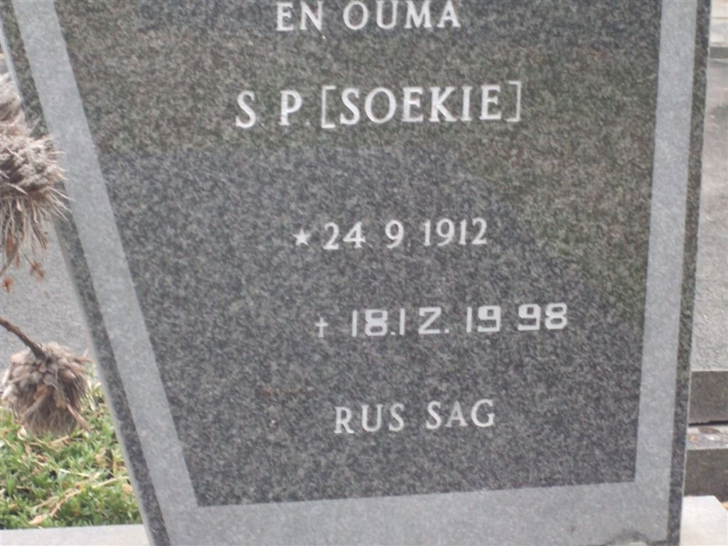 OOSTHUIZEN S.P. 1912-1998