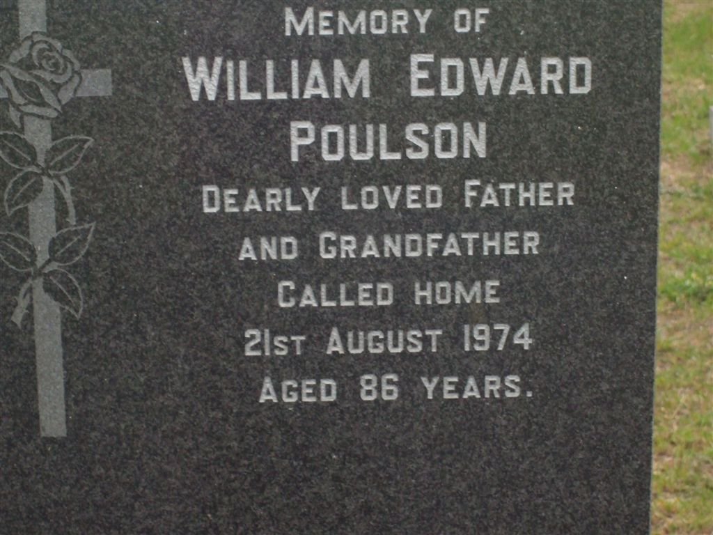 POULSON William Edward -1974