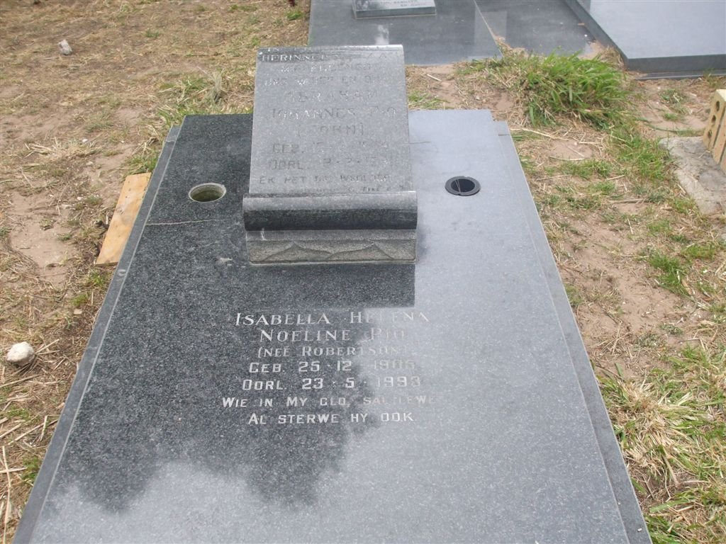 PIO Abraham Johannes 1904-1971 &amp; Isabella Helena Noeline ROBERTSON 1905-1993