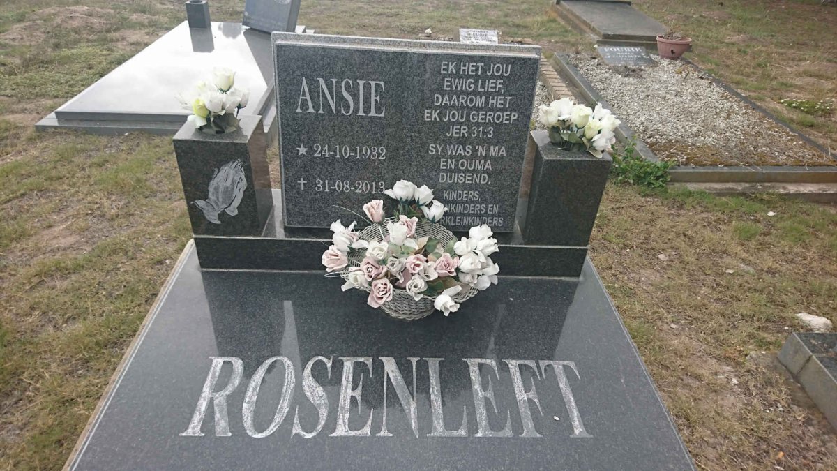 ROSENLEFT Ansie 1932-2013