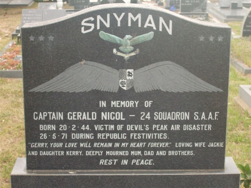SNYMAN Nicol Gerald  1944-1971