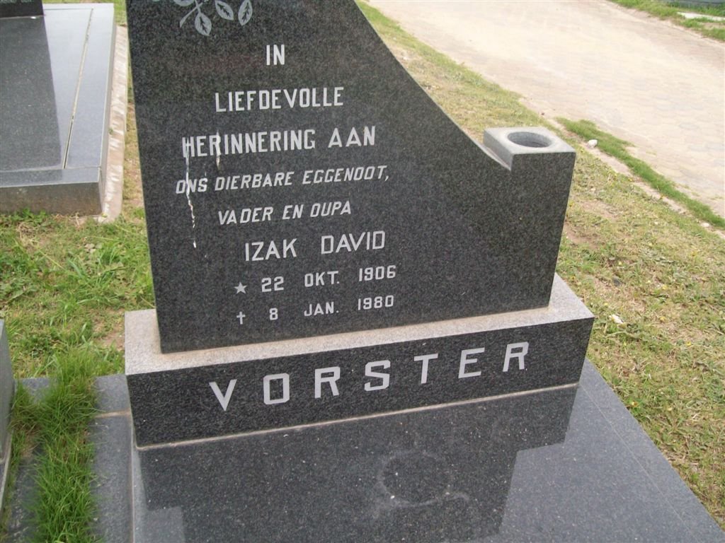 VORSTER Izak David 1906-1980