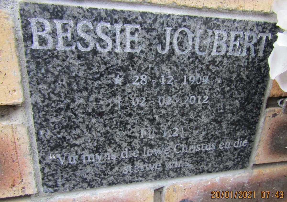 JOUBERT Bessie 2009-2012