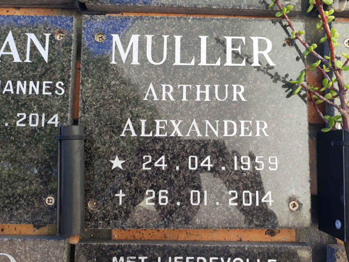 MULLER Arthur Alexander 1959-2014