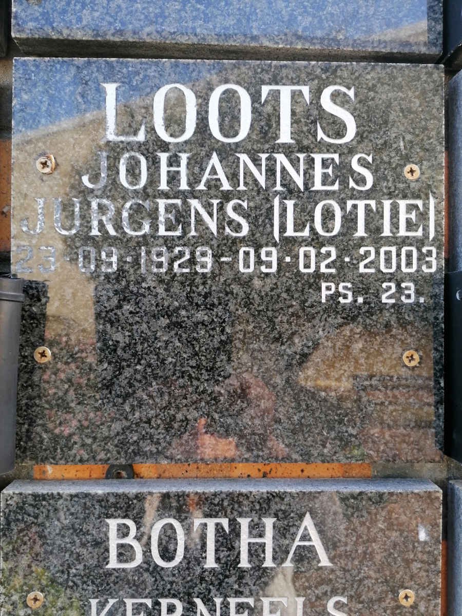 LOOTS Johannes Jurgens 1929-2003