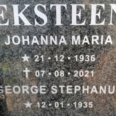 EKSTEEN George Stephanus 1935- &amp; Johanna Maria 1936-2021