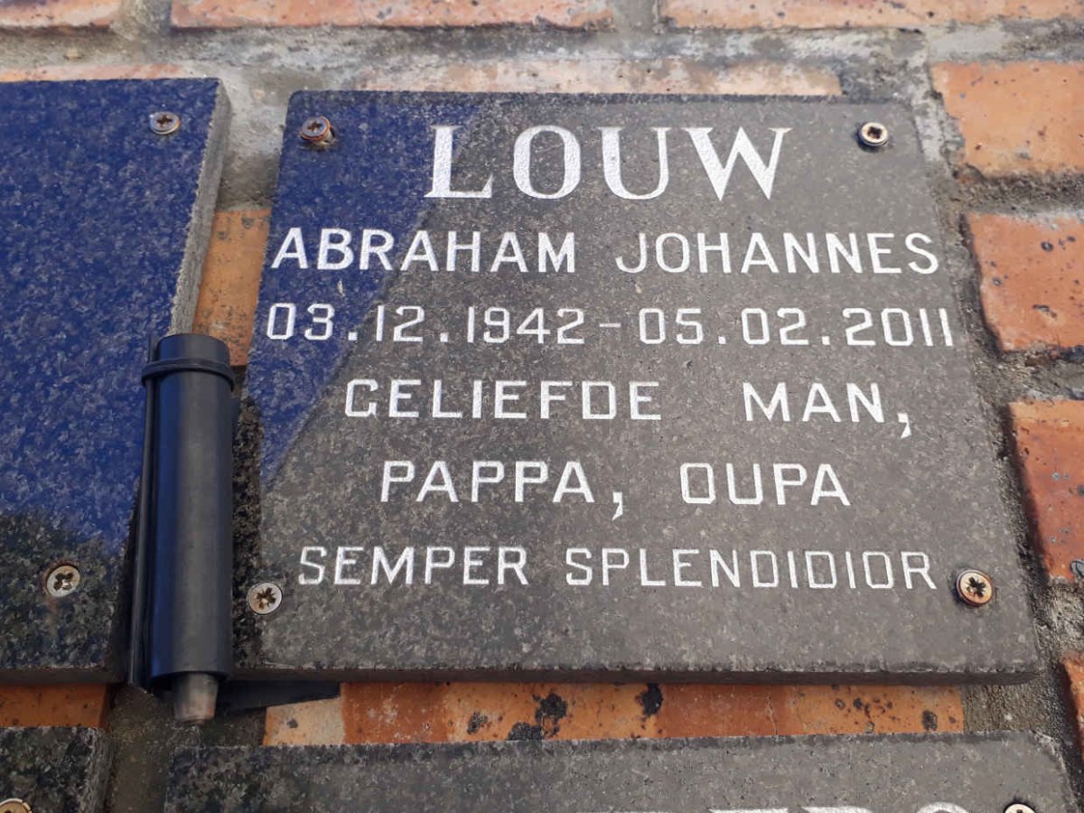 LOUW Abraham Johannes 1942-2011
