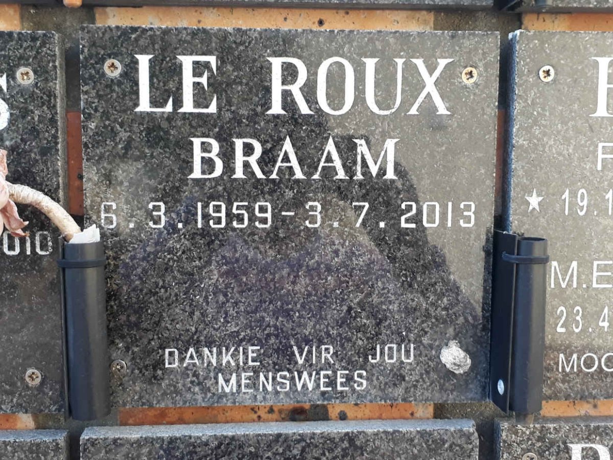 ROUX Braam, le 1959-2013