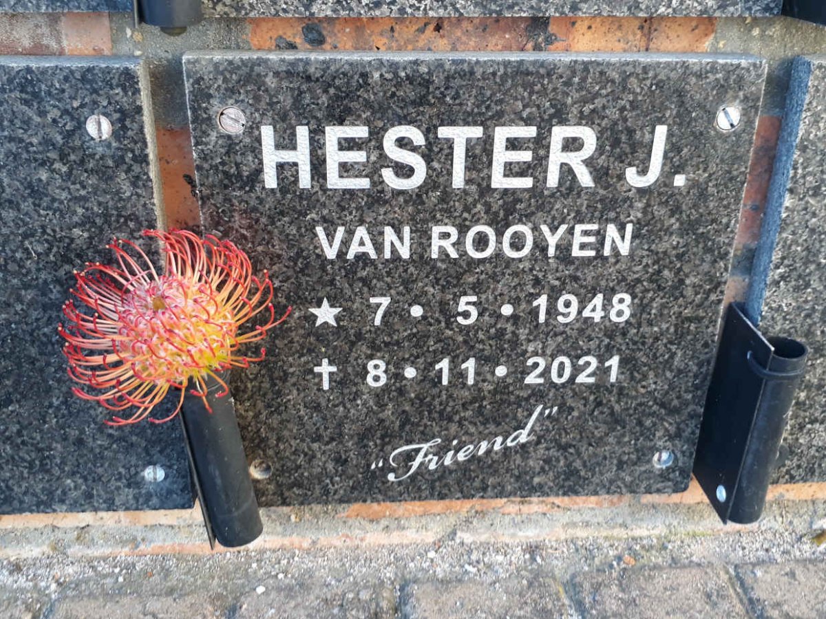 ROOYEN Hester J., van 1948-2021