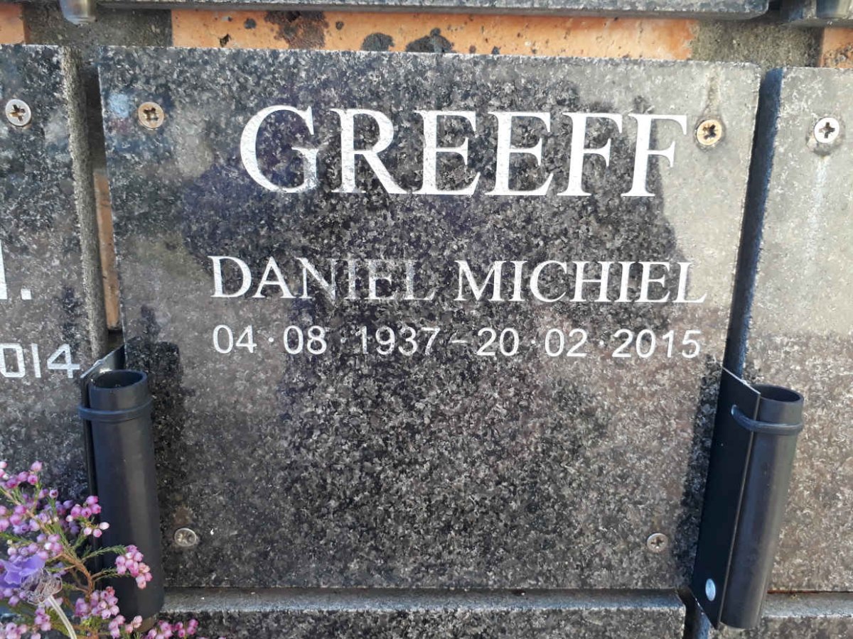 GREEFF Daniel Michiel 1937-2015
