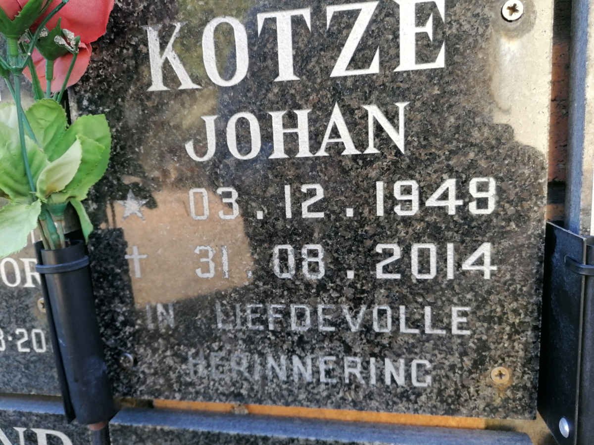 KOTZE Johan 1949-2014