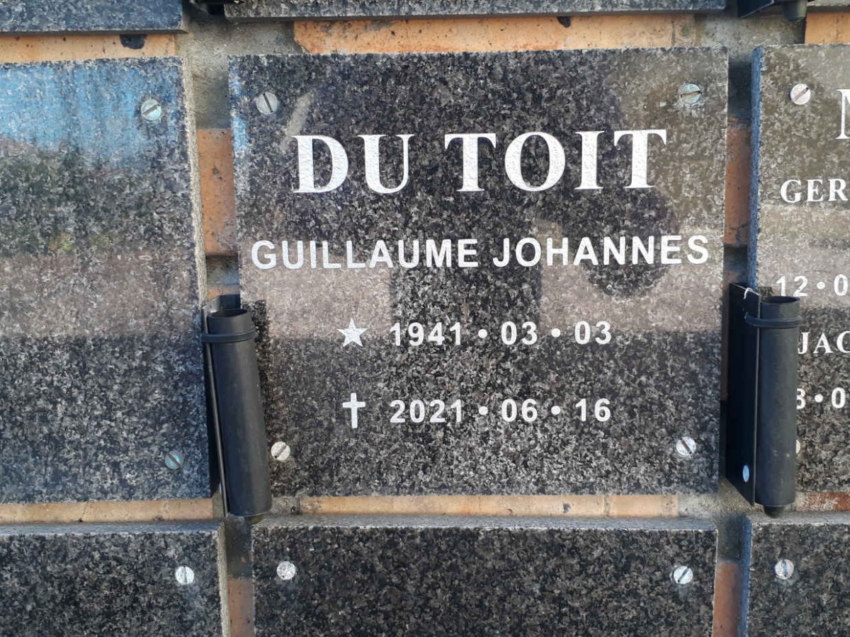 TOIT Guillaume Johannes, du 1941-2021