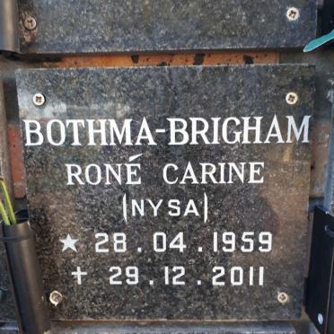 BRIGHAM Rone Carine, BOTHMA 1959-2011