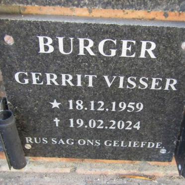 BURGER Gerrit Visser 1959-2024