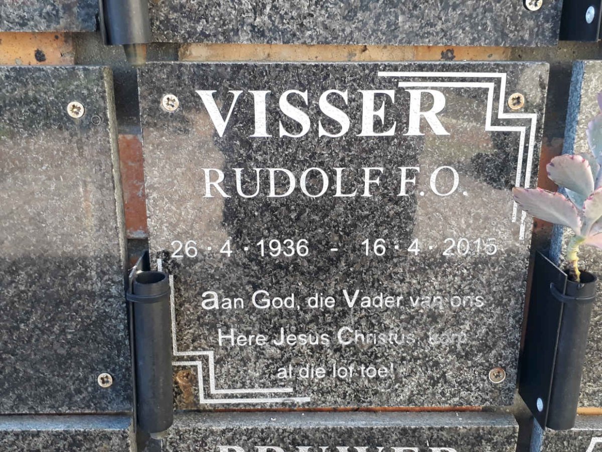 VISSER Rudolf F.O. 1936-2015