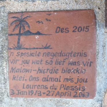 PLESSIS Lourens, du 1973-2013
