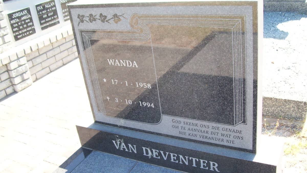 DEVENTER Wanda, van 1958-1994
