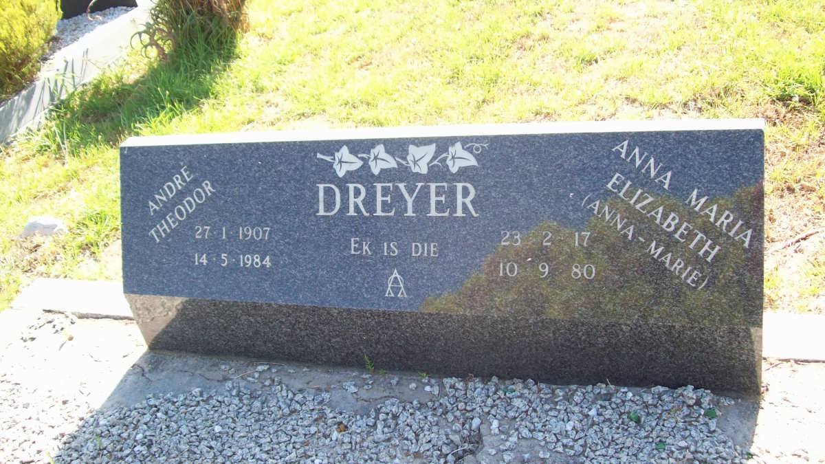 DREYER André Theodor 1907-1984 &amp; Ana Maria Elizabeth 1917-1980