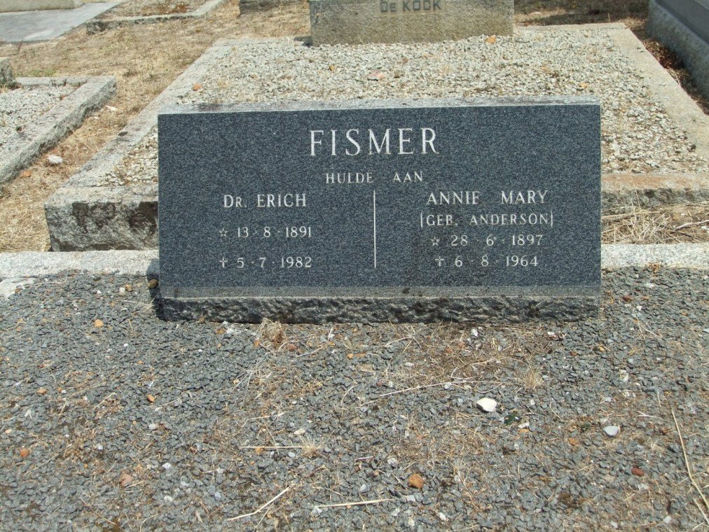 FISMER Erich 1891-1982 &amp; Annie Mary ANDERSON 1897-1964