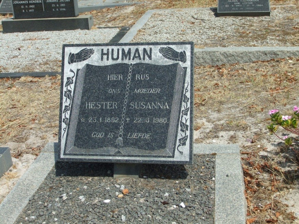 HUMAN Hester Susanna 1892-1980