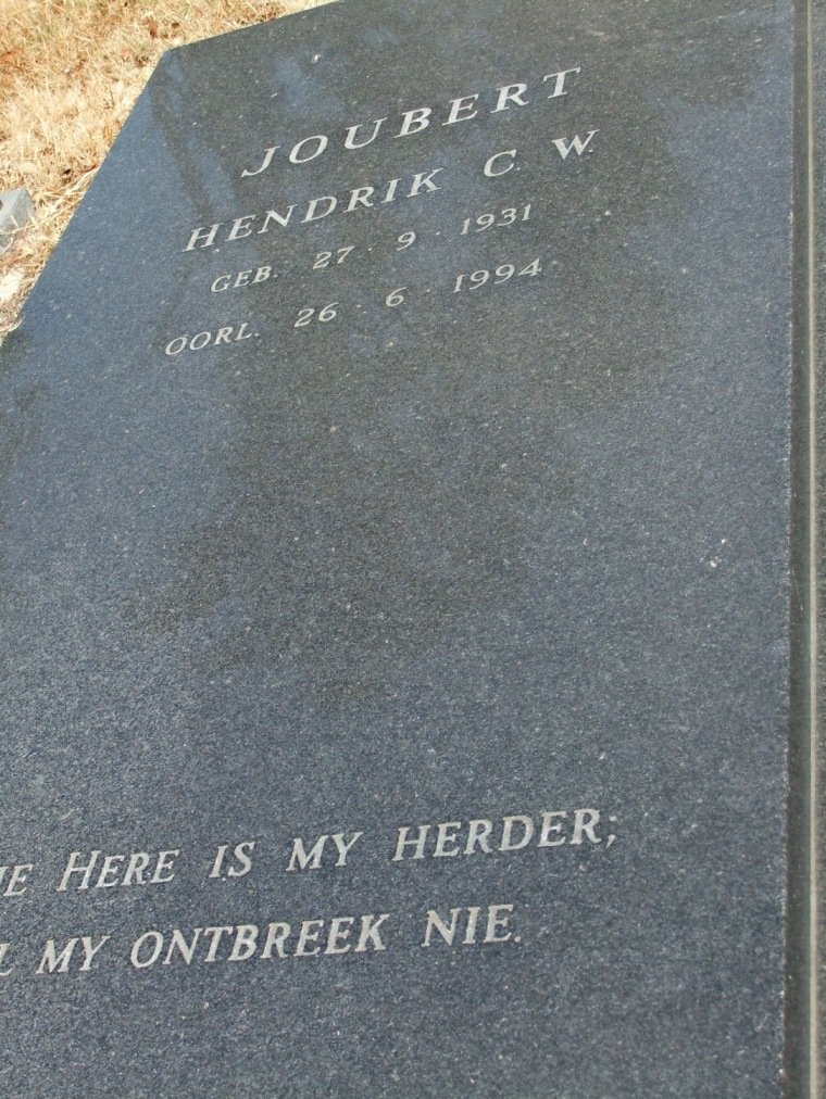 JOUBERT Hendrik C.W. 1931-1994