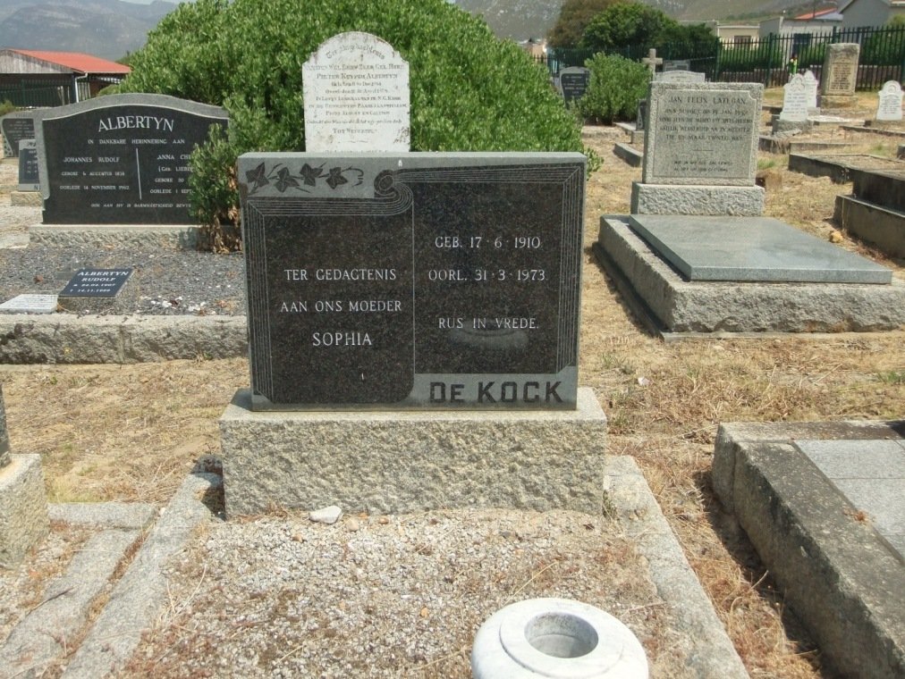 KOCK Sophia, de 1910-1973